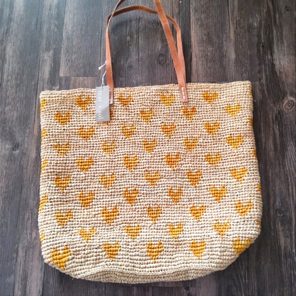 Handmade Heart Pattern Tote Bag